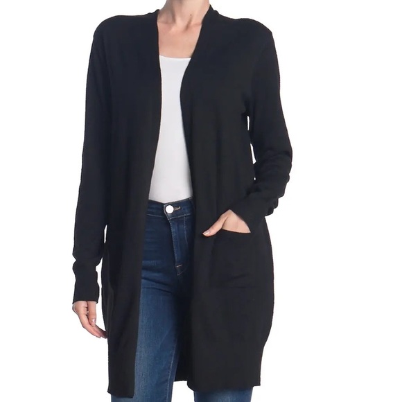 Sweet Romeo Simple Open Drape Pocket Cardigan NWT - Picture 3 of 6